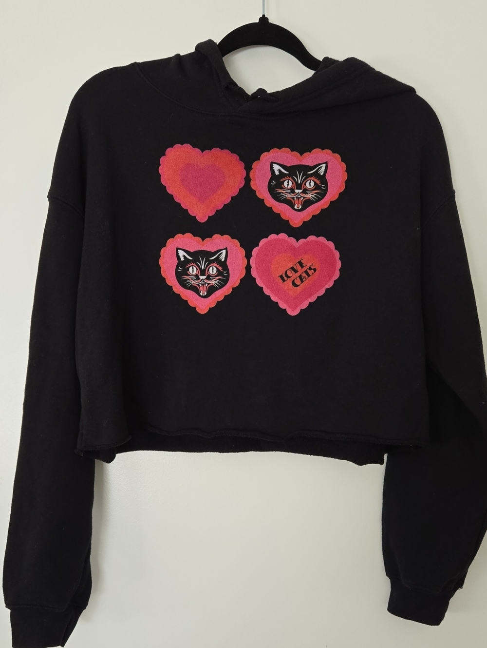 Cropped Cat Lover Hoodie
